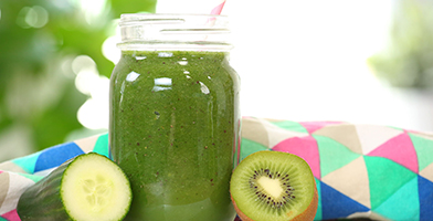 Kiwi met Komkommer en Gember Green Juice